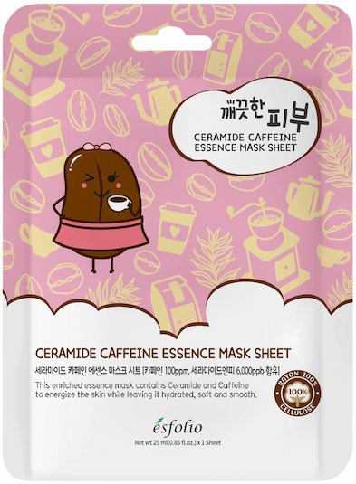 Mascarilla Facial Esfolio Pure Skin Ceramide Caffeine Essence Mask Sheet 25ml