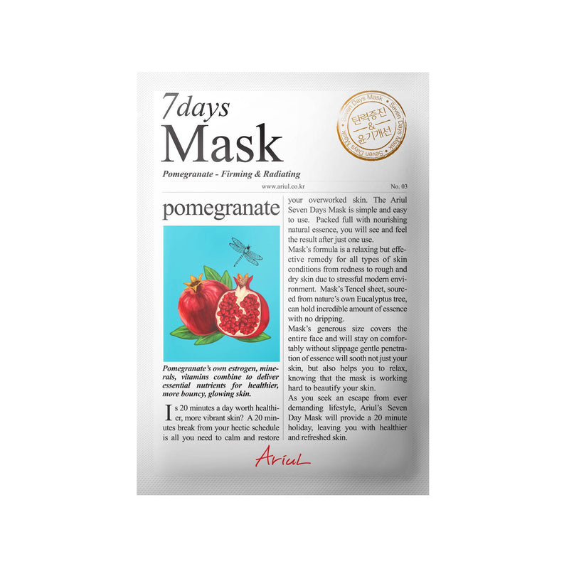Mascarilla facial Ariul 7 Days Pomegranate