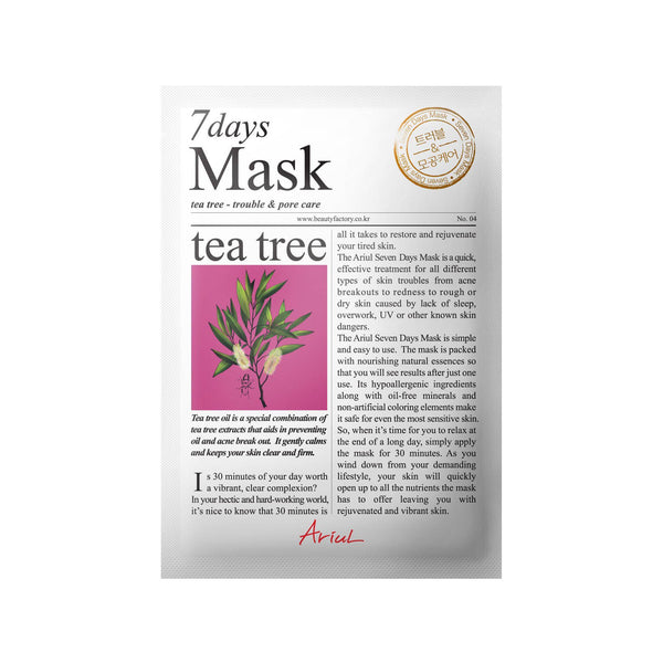 Peeling effect mask ARIUL 7 DAYS MASK - TEA TREE