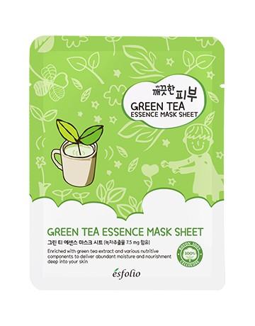 Esfolio PURE SKIN ESSENCE MASK SHEET GREEN TEA face mask