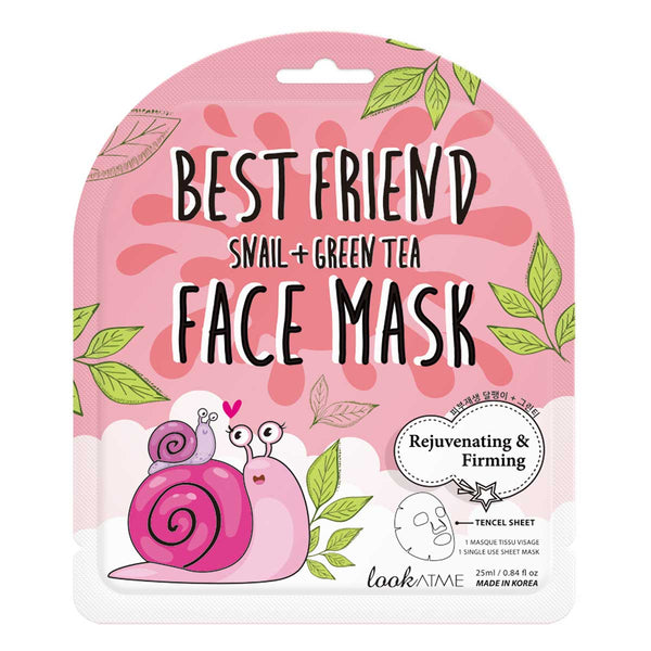 Look at Me Face Mask BEST FRIEND SNAIL GREEN TEA FACE MASK