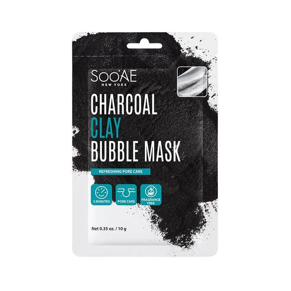 Mascarilla facial Soo'ae Charcoal Clay Bubble Mask 10gr