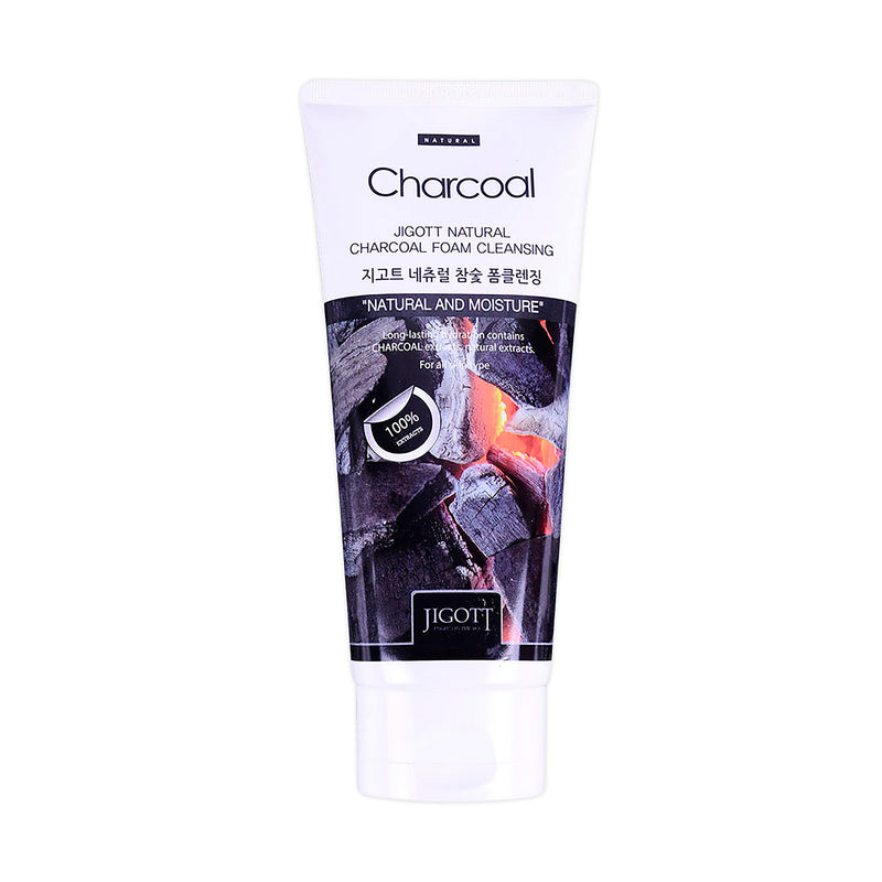 Jigott Natural Charcoal Foam Cleansing Facial Cleanser 180ml