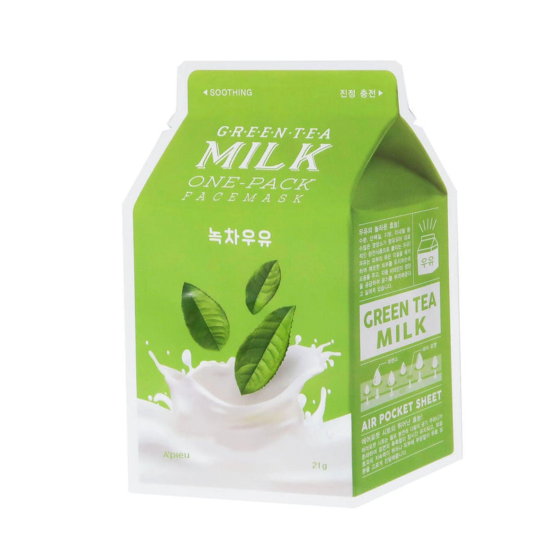 Mascarilla facial A'pieu Green Tea Milk One Pack 21g
