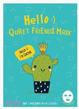 Mascarilla facial Quret Hello:) Quret Friends Mask-Cactus 25g